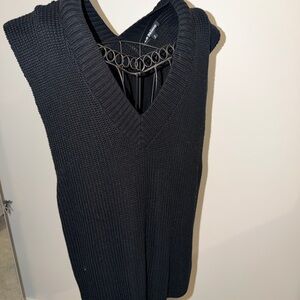 En Saison Classic Black V-Neck Sweater Vest